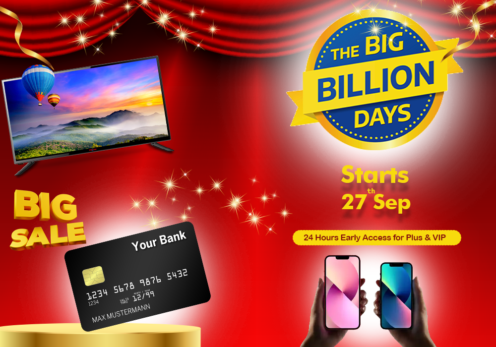 Credit card benefits and discount in Big Billion days sale Flipkart 27 September.